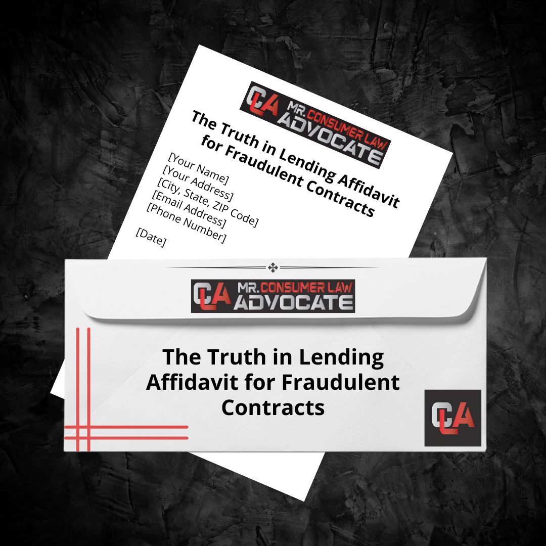 Truth in Lending Affidavit-for-fraudulent contract